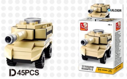 SLUBAN BLOCKS ARMÁDNE VOZIDLO MINI TANK ARMÁDA