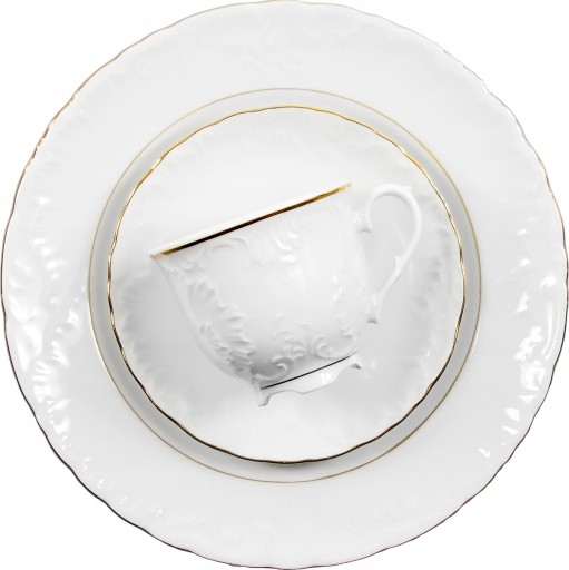 3604 Podšálka 12,5 cm GOLD LINE ROCOCO PORCELÁN ĆMIELÓW na espresso