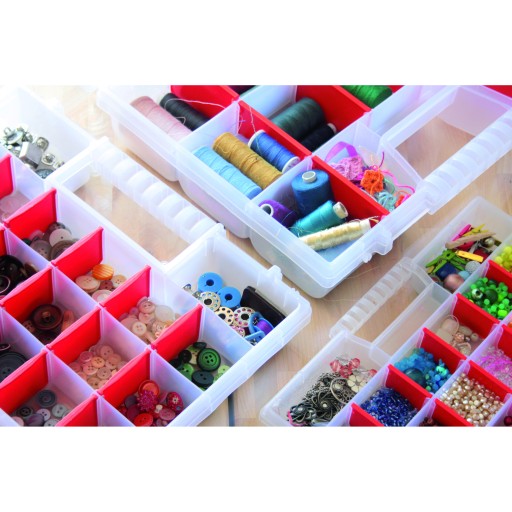Organizér s vrchnákom 29 x 19,5 x 3,5 cm Bezfarebný