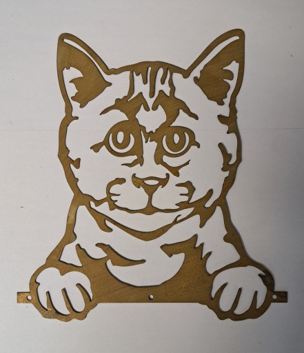 Kovová dekorácia hlavy mačičky Záhradná ozdoba Pet Rust Corten Effect