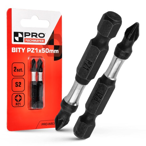 Nárazový bit PZ1 Nárazový bit 50mm | Nárazový bit pre skrutkovač 2 ks.