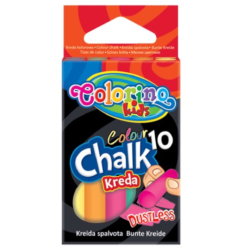 Colorino bezprašná farebná krieda, mix 5 farieb, 10 kusov