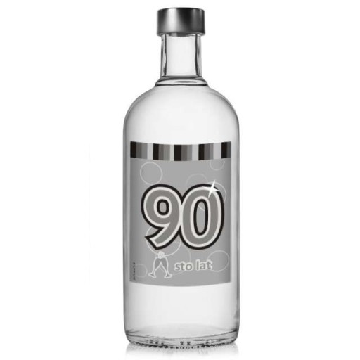 narodeninové etikety na ALCOHOL vodka 90. narodeniny