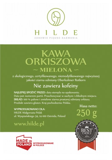 HILDE MLETÁ ŠPALOVÁ KÁVA 250 G STAROVĚKÉ BIO ODRODY Zrna + DARČEK