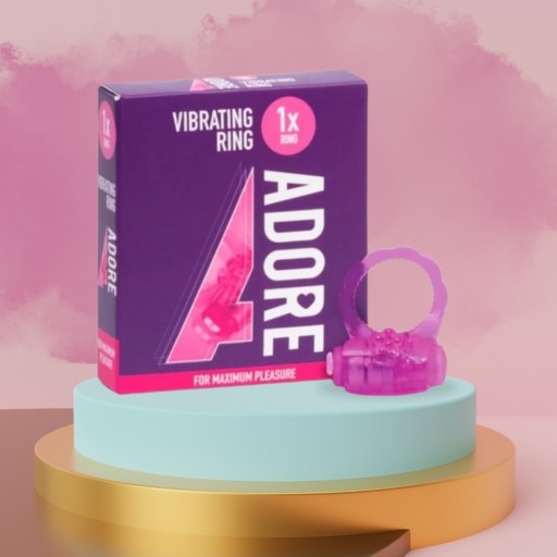 Vibračný krúžok Adore s rukávom na penis