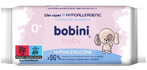 Bobini detské vlhčené obrúsky, hypoalergénne, super jemné, s výťažkom z ovsa