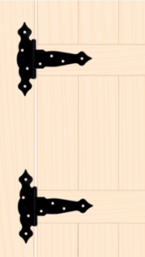 Ozdobný trojuholníkový pánt DOMAX ZTO150 150x45x185