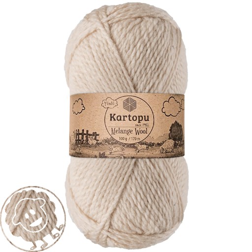 Kartopu | Melanžová vlna | K0855 | svetlo béžová