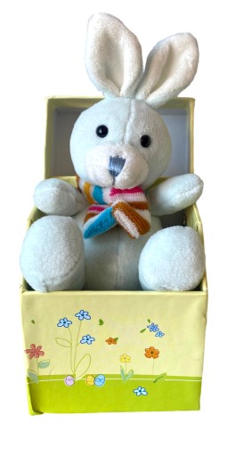 Maskot plyšové zvieratko v krabičke KRAJIČKO 13 cm