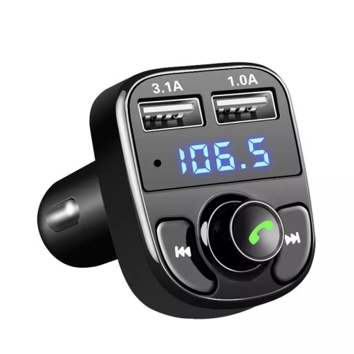 FM vysielač, Bluetooth MP3 nabíjačka 2x USB