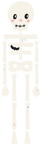 HALLOWEEN ZÁVISNÁ DEKORÁCIA KOSTROVÝ PRÍvesok VEĽKÝ 110 CM