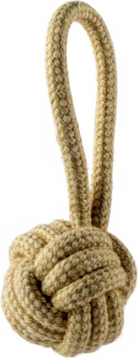 ZIPPY Hračka pre psa - Ťahák, lanová loptička s rúčkou, 17 cm