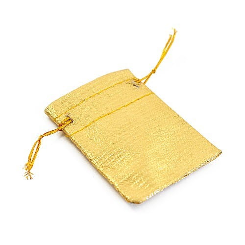 š70 Ozdobná darčeková taška 7x9cm zlatá