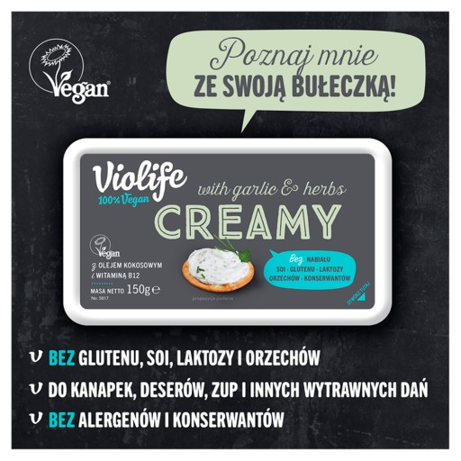 Krém Violife s bylinkami a cesnakom 150G