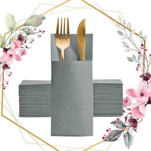 KANGUROU obrúsok gastronómia 32x38 GREY 50 kusov