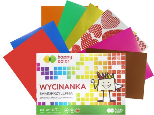 SAMOLEPIACI VYSTRIHOVACÍ BLOK HAPPY FARBA A5/8k