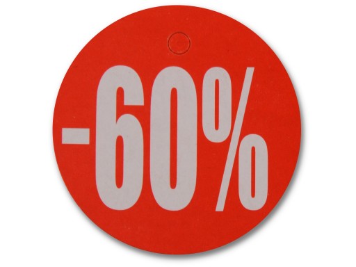 okrúhly štítok CIRCLE FI 9CM - 60% DOSKA R