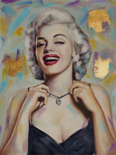DIAMANTOVÁ VÝŠIVKA Diamantová maľba Marilyn Monroe 5D diamantová mozaika