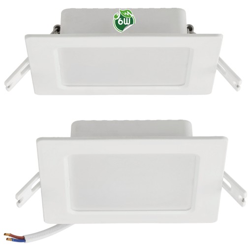 LED stropné svietidlo, zápustné, zápustné, 6W, 660lm, 4000K, biele