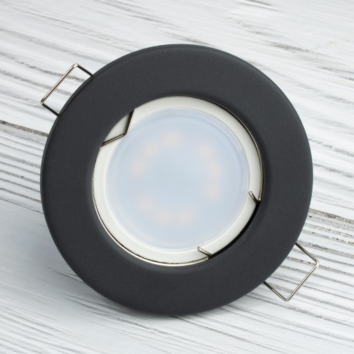 Sada svietidiel HALOGÉN čierna + LED GU10 10W