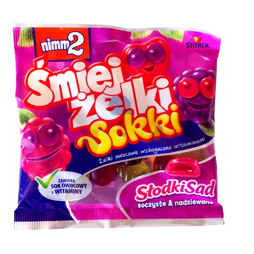 NIMM2 ŚMIEJŻELKI SOKKI SŁODKI SAD 90g DÁTUM: 2024/09