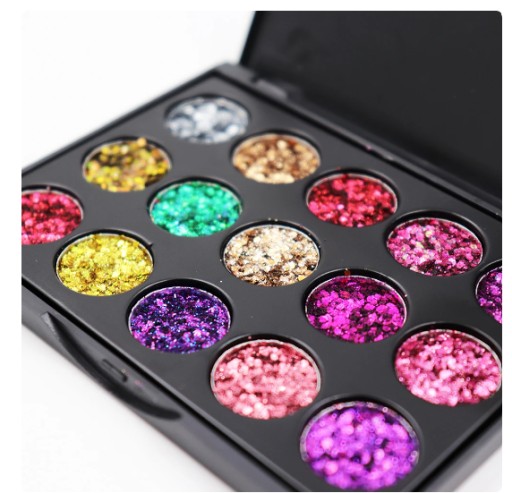 PALETA OČNÉHO LÍČENIA 15 FARIEB GLITTROVÁ SADA MAKEUPU