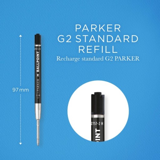 PARKER ORIGINÁLNA NÁPLŇ BALLPOINT EKONOMICKÁ ČIERNA 2 KS