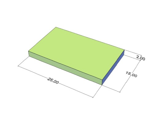 Neodymový tanierový magnet MPŁ 25x15x2 N38 10 ks.