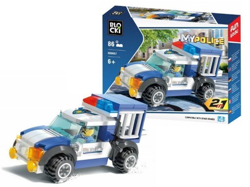 Bloky Bloky Police Transport 2v1 86 prvkov