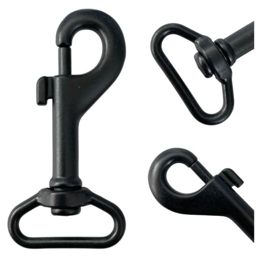 Karabína 25x64mm Čierna pololesklá nehrdzavejúca oceľ