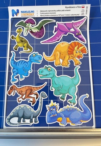 Nažehľovacie obtlačky s dinosaurami - sada 9 kusov