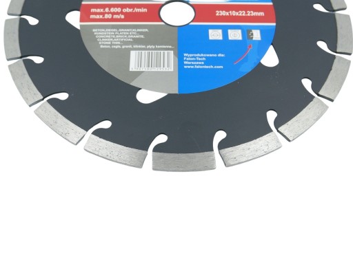 DISK 230 MM DIAMANTOVÝ SEGMENT PRE BETÓNOVÚ KOCKU