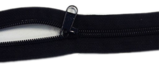 PÁSKA NA Zips 5MM 2 Zipsy, ČIERNY METRO Zips