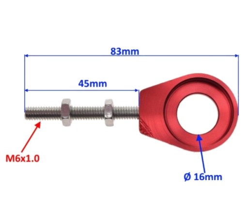 PitBike HONDA CRF 50 Napínacia reťaz Napínanie reťaze 15 mm
