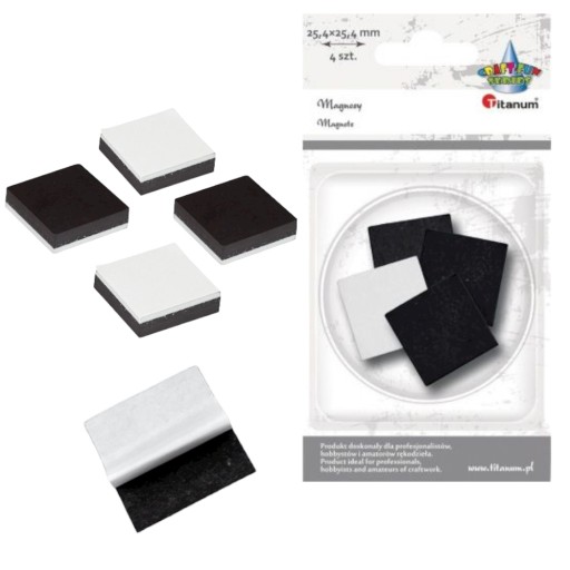 Štvorcové čierne kreatívne samolepiace magnety