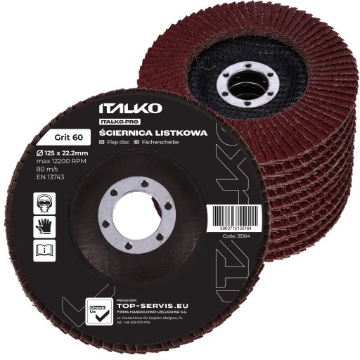 BRÚSNY DISK KLAPKA BRÚSNY KOTOÚČ 125 P60