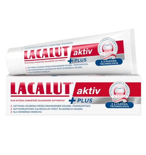 Lacalut Aktiv Plus zubná pasta - 75 ml