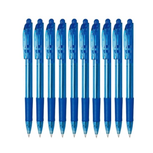 Pentel Bk 417 WOW Automatické guľôčkové pero Modré 10x
