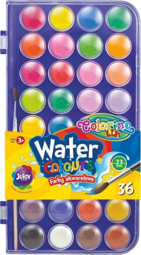 COLORINO AKVARELOVÉ FARBY 36 farieb ŠTETEC