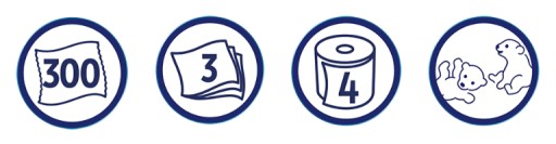 Velvet Eco Roll Toaletný papier, jemný biely, 4 ks
