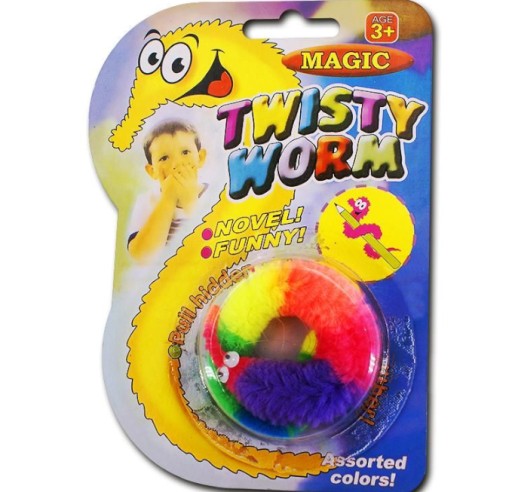 MAGICKÝ ČERVÍK NA ČIARE AKO ŽIVÝ PRE TRIKY ČERVÍ HRAČKA FAREBNÝ POHYB