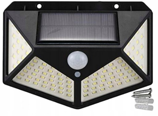 LED SOLAR LAMPA S POHYBOVÝM A SÚMRAKOVÝM SNÍMAČOM 100LED SOLÁRNY HALOGÉN