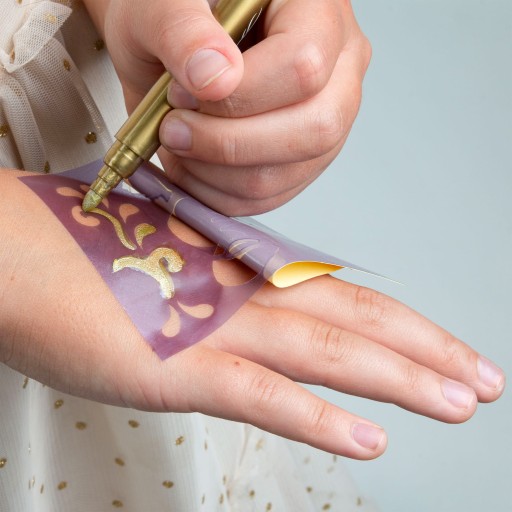 TETOVACIE ZNAČKY S KIDEA ŠABLÓNAMI 3 FARBY