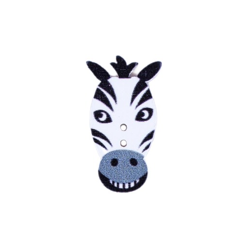 ZEBRA gombík drevený scrapbooking 30x16mm 2541