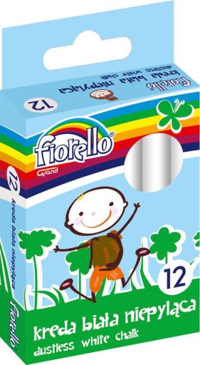 SCHOOL CHALK SET Biela farba pre DETI Sada 12 ks FIorello CHALK