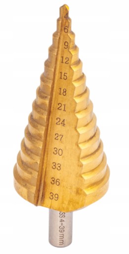 STEP KUŽELOVÁ VIACSTUPŇOVÁ VŔTAČKA NA VIANOČNÝ STROMČEK HSS 4-39mm