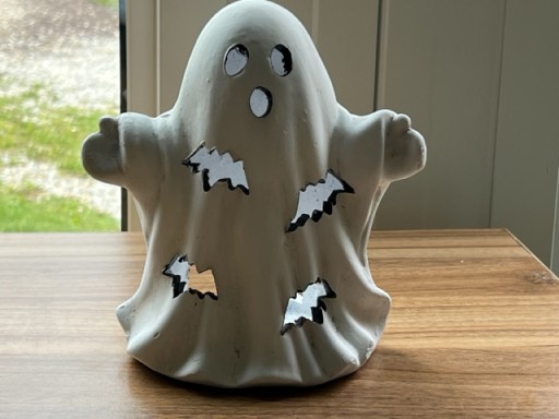 LAMPION Ghost keramika Halloweensky STOJAN NA SVIEČKU 20CM