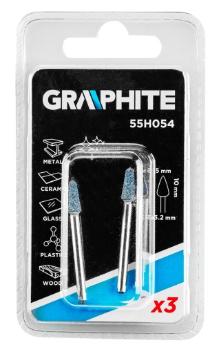 Brúsny kameň 5x10mm 3 ks GRAFIT 55H054