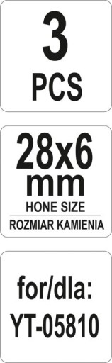 NÁHRADNÉ KAMENE NA HONES YT-05810 VEĽKOSŤ 1-1/8 YT-05815 YATO