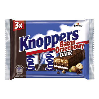 1x 120g KNOPPERS Oriešková tyčinka Tmavá 3-bal